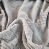 Sofa Cushion Cover – Embossed Floral – Mist Grey