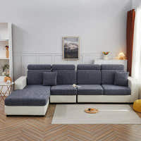 Sofa Cushion Cover – Floral Jacquard – Charcoal