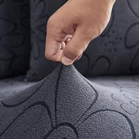 Sofa Cushion Cover – Floral Jacquard – Charcoal