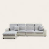 Sofa Cushion Cover – Floral Petite – Pearl Grey