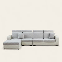 Sofa Cushion Cover – Floral Petite – Pearl Grey