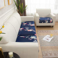 Sofa Cushion Cover – Floral Print – Midnight Navy