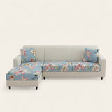 Sofa Cushion Cover – Floral Print – Sky Mist