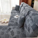 Sofa Cushion Cover – Geometric – Charcoal