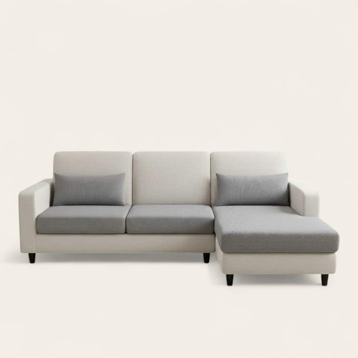 Sofa Cushion Cover – Jacquard – Pearl Grey