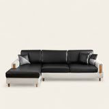 Sofa Cushion Cover – Leather Look – Ink Black