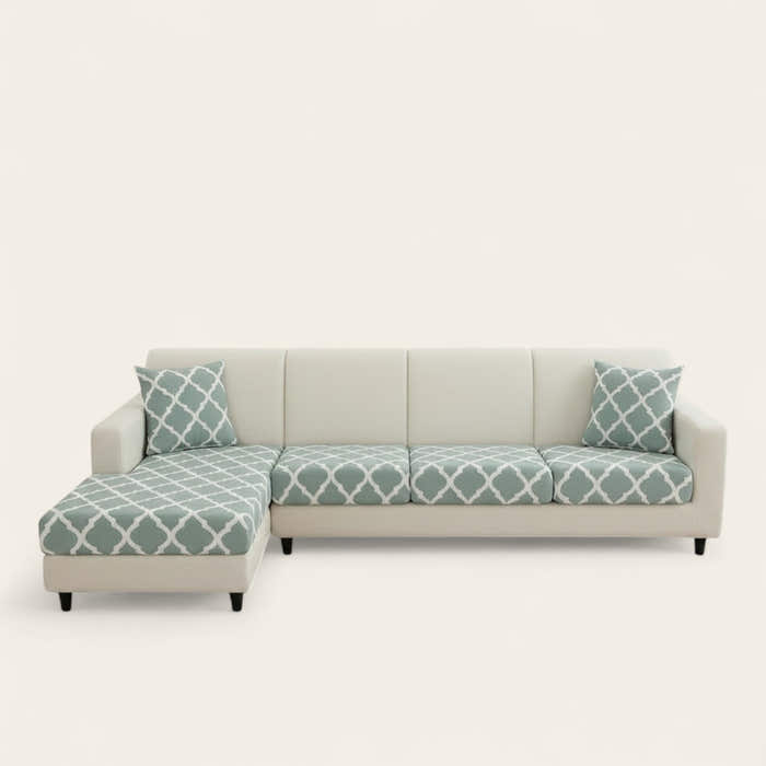 Sofa Cushion Cover – Moroccan Trellis – Sage Mist