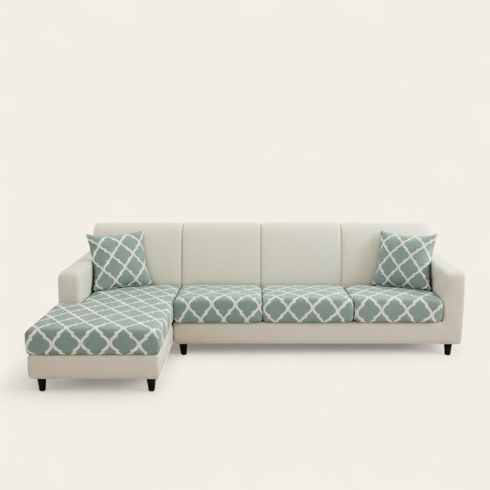 Sofa Cushion Cover – Moroccan Trellis – Sage Mist