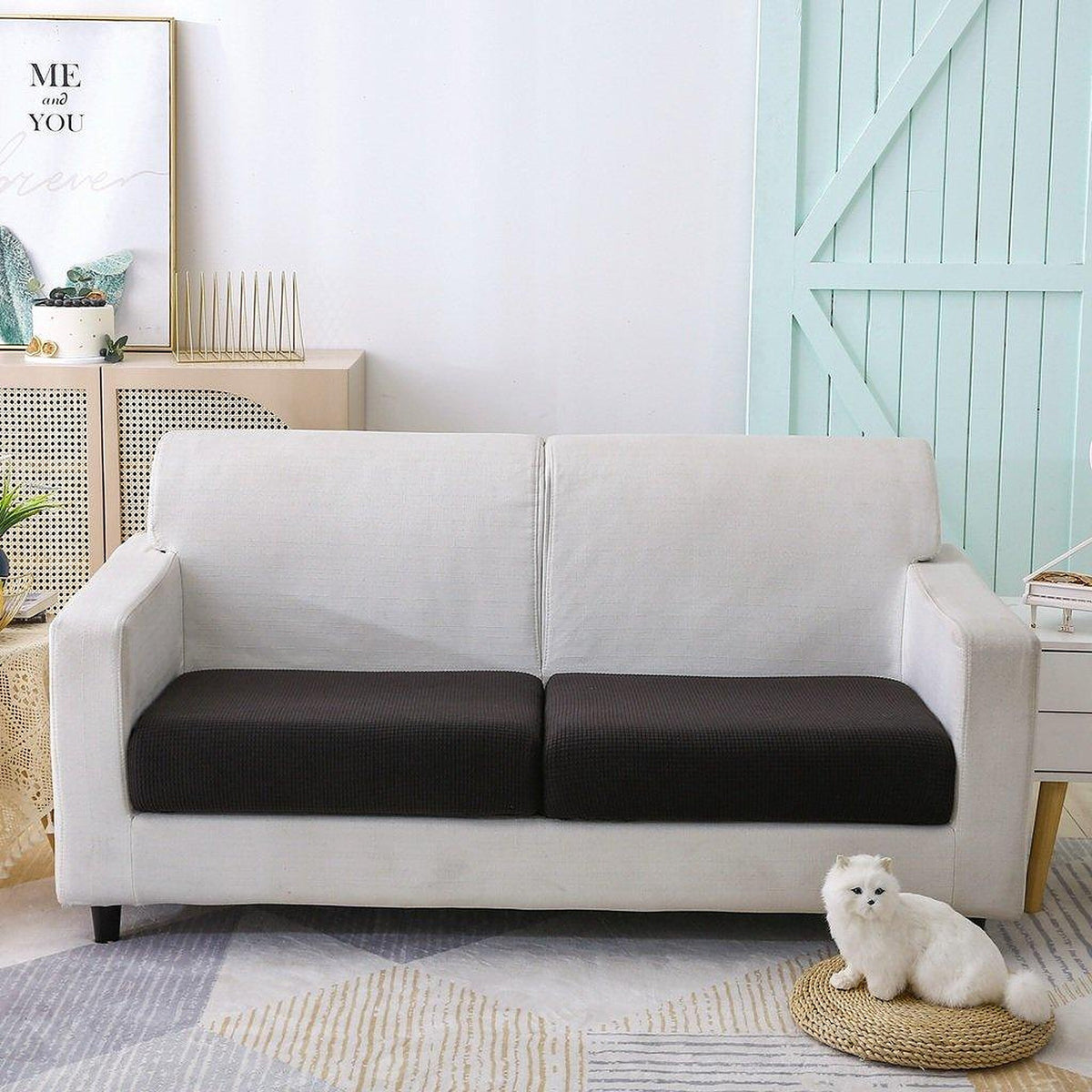 Sofa Cushion Cover – Jacquard – Ink Black