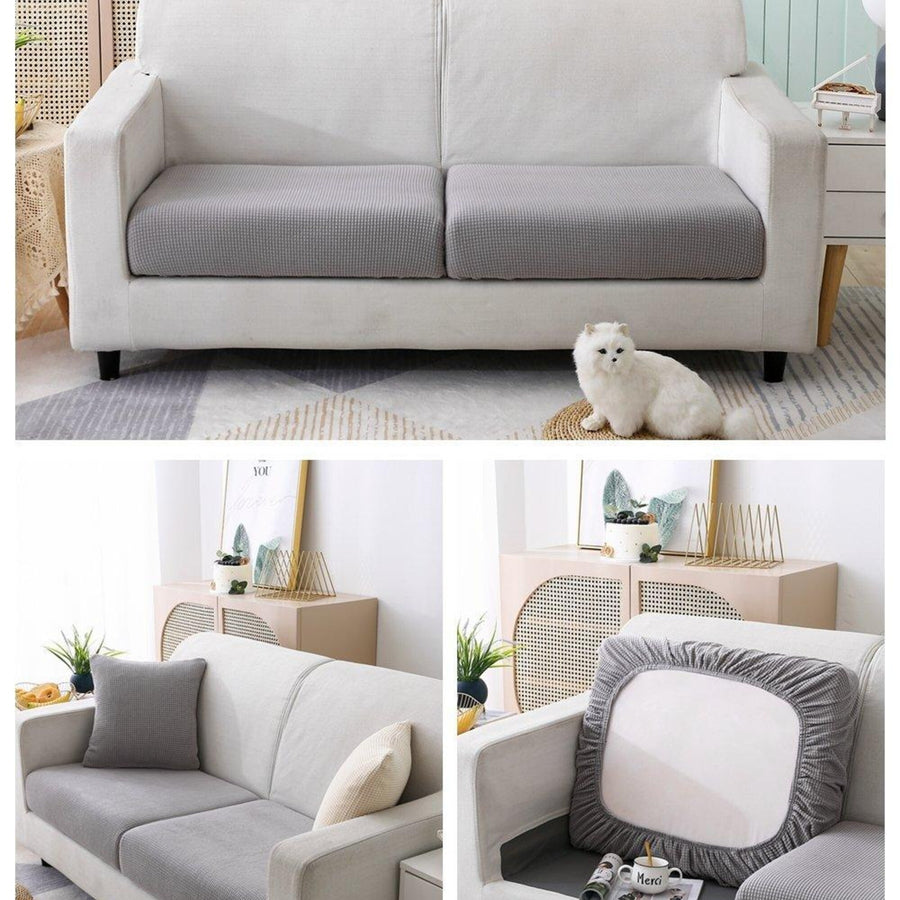 Sofa Cushion Cover – Jacquard – Pearl Grey