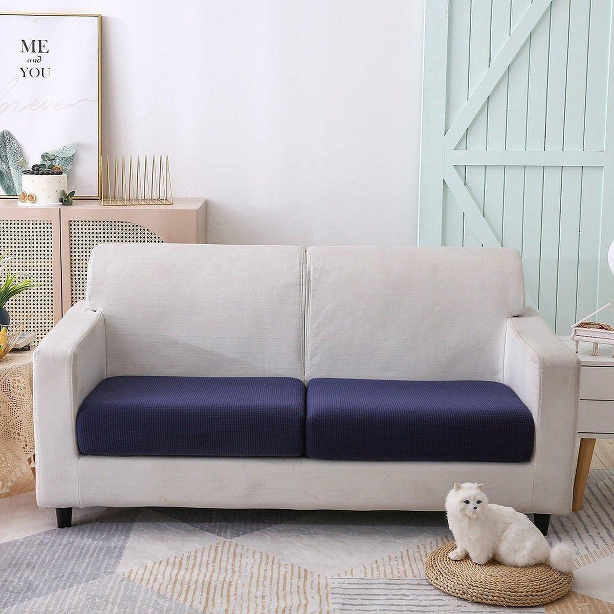 Sofa Cushion Cover – Jacquard – Midnight Navy