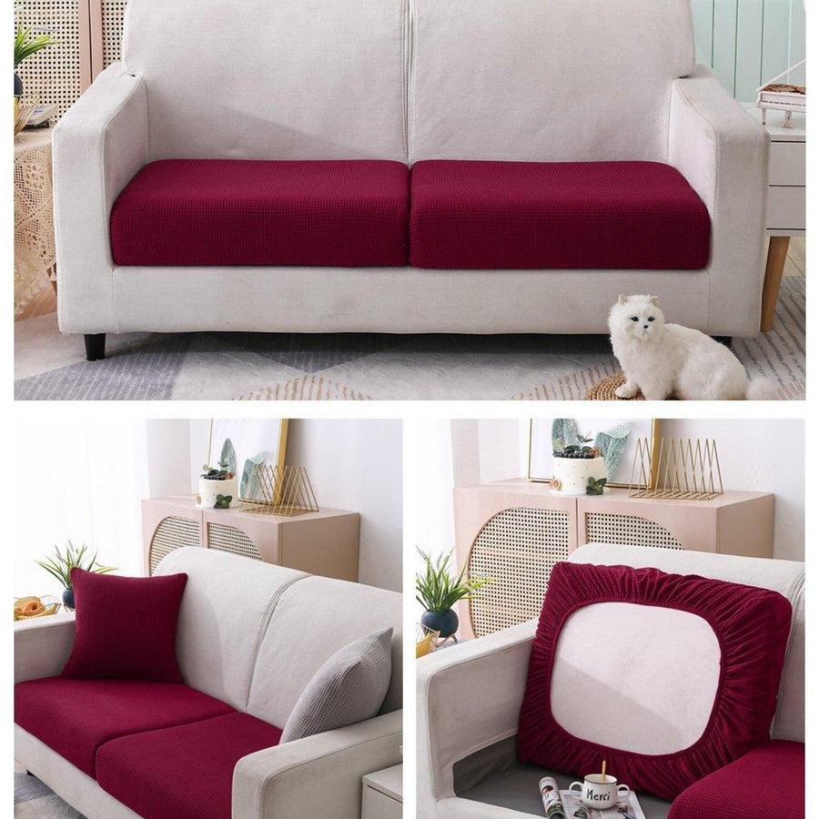 Sofa Cushion Cover – Jacquard – Bordeaux