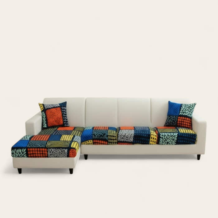 Sofa Cushion Cover – Patchwork Print – Multicolor