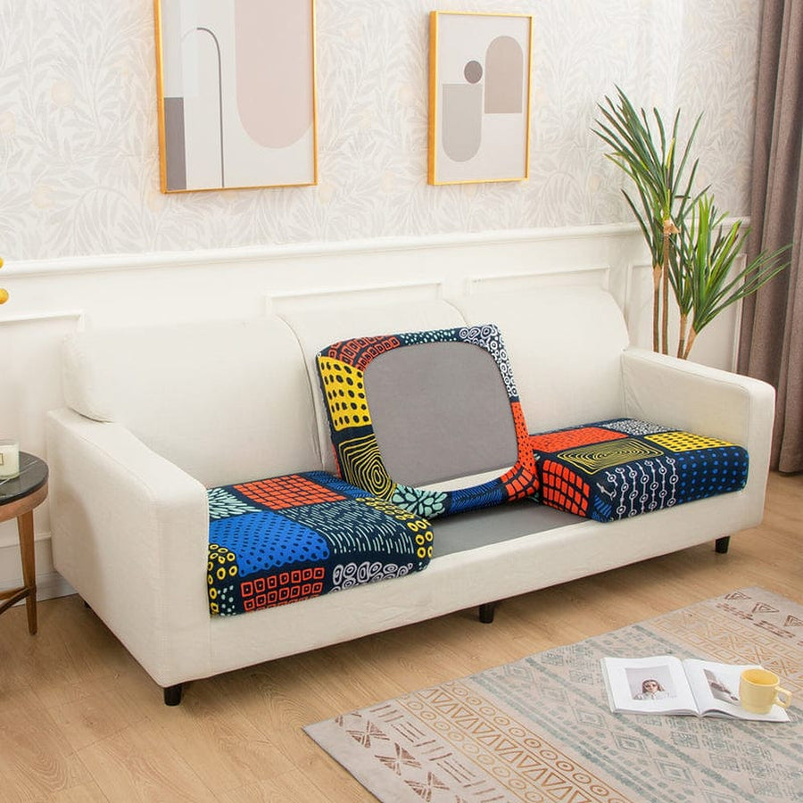 Sofa Cushion Cover – Patchwork Print – Multicolor