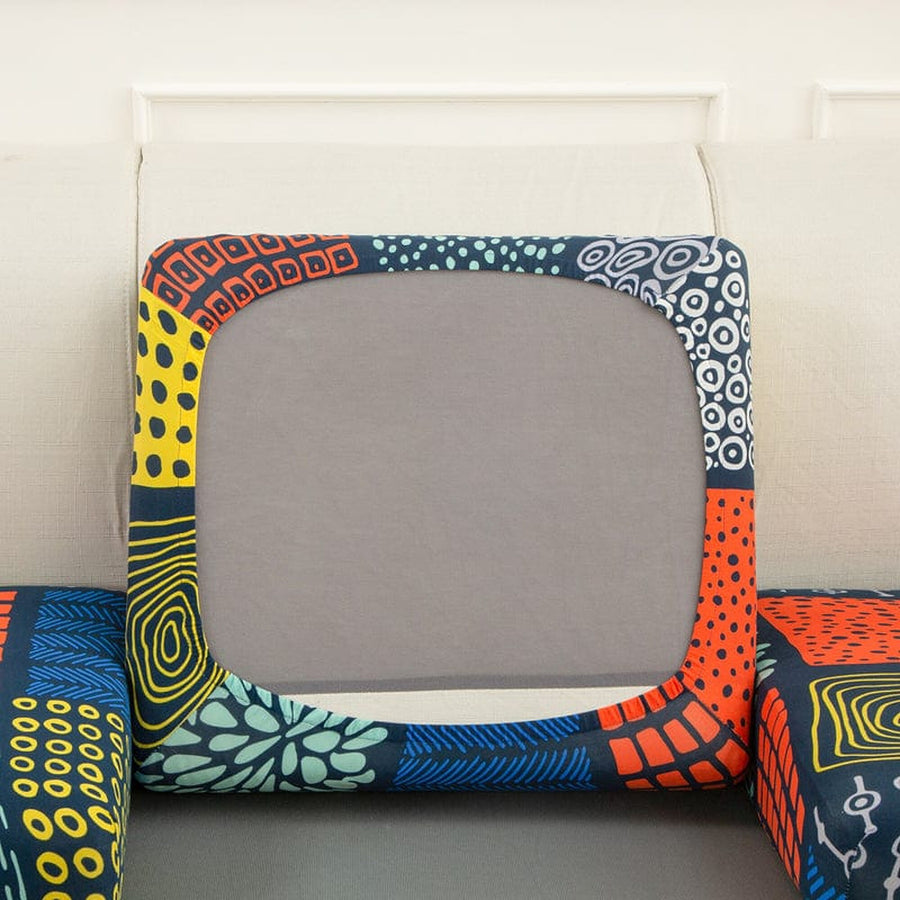 Sofa Cushion Cover – Patchwork Print – Multicolor