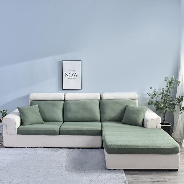 Sofa Cushion Cover – Plain Stretch Compact – Sage Mist