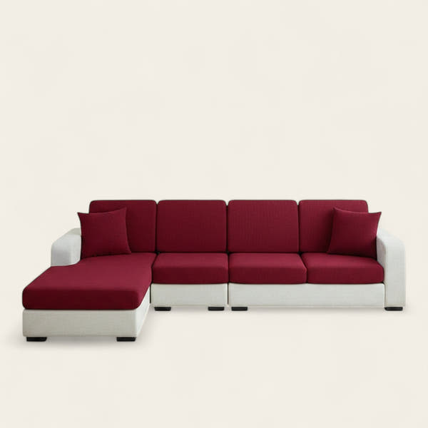 Sofa Cushion Cover – Plain Stretch Sectional – Bordeaux