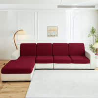 Sofa Cushion Cover – Plain Stretch Sectional – Bordeaux