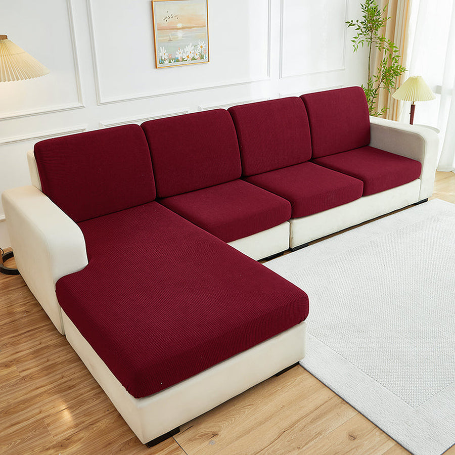 Sofa Cushion Cover – Plain Stretch Sectional – Bordeaux