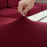 Sofa Cushion Cover – Plain Stretch Sectional – Bordeaux