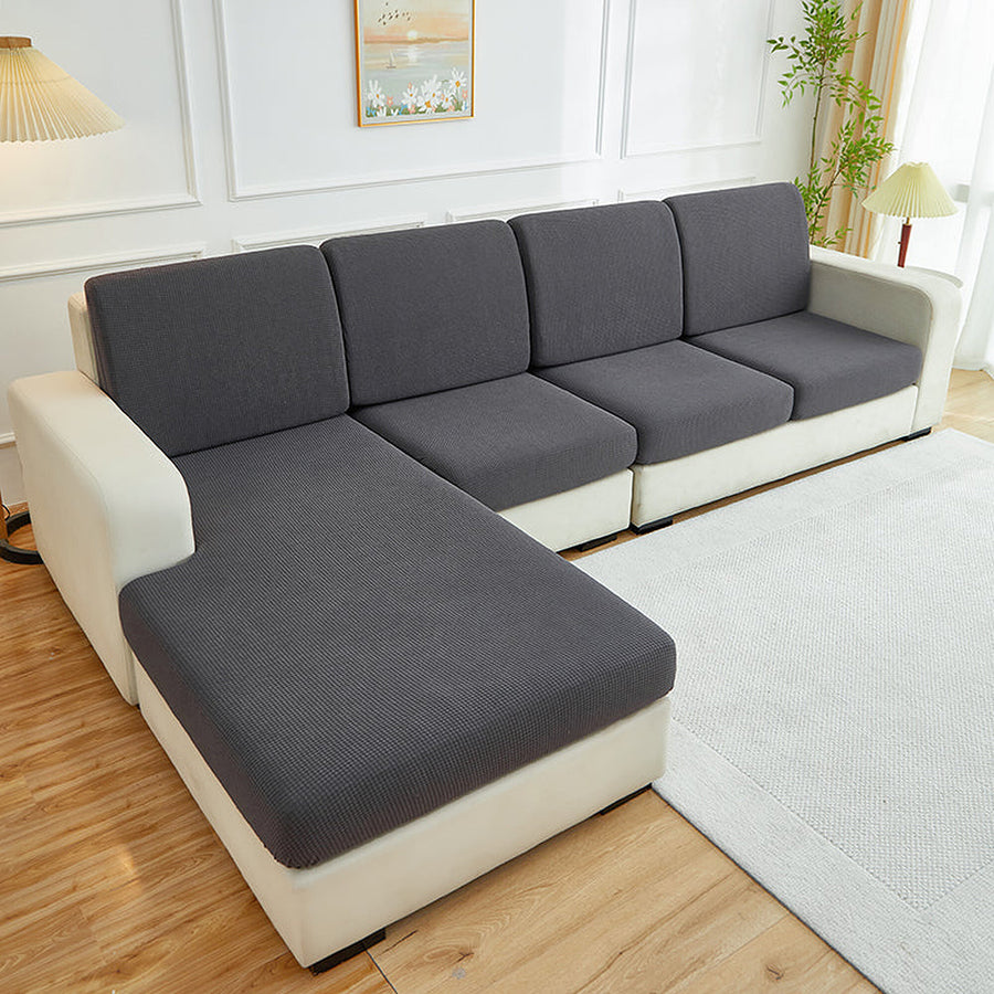 Sofa Cushion Cover – Plain Stretch Sectional – Charcoal