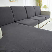 Sofa Cushion Cover – Plain Stretch Sectional – Charcoal