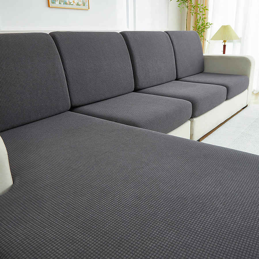 Sofa Cushion Cover – Plain Stretch Sectional – Charcoal