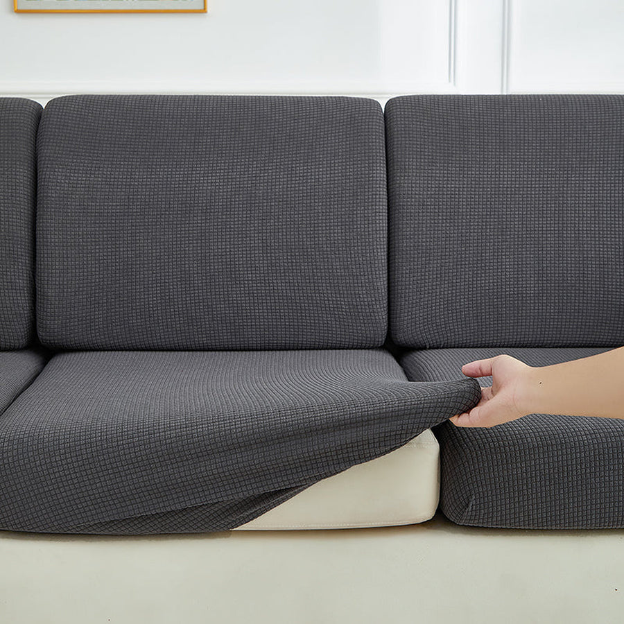 Sofa Cushion Cover – Plain Stretch Sectional – Charcoal