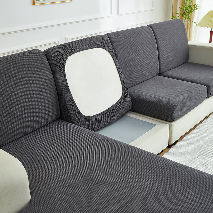 Sofa Cushion Cover – Plain Stretch Sectional – Charcoal