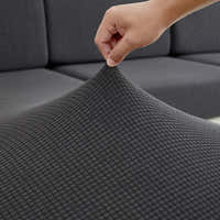 Sofa Cushion Cover – Plain Stretch Sectional – Charcoal