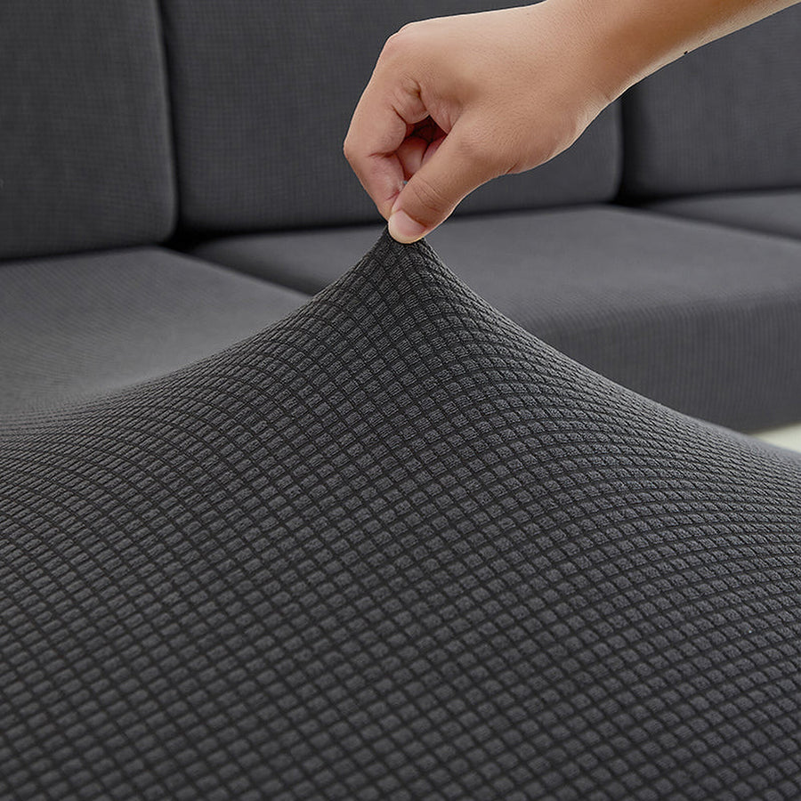 Sofa Cushion Cover – Plain Stretch Sectional – Charcoal