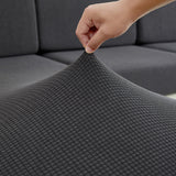 Sofa Cushion Cover – Plain Stretch Sectional – Charcoal