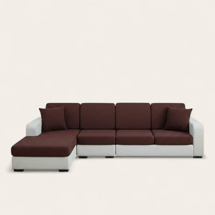 Sofa Cushion Cover – Plain Stretch Sectional – Espresso