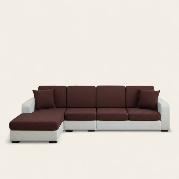 Sofa Cushion Cover – Plain Stretch Sectional – Espresso