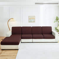 Sofa Cushion Cover – Plain Stretch Sectional – Espresso