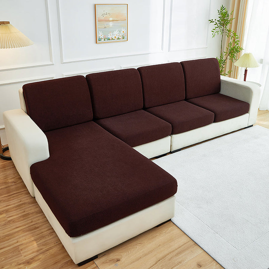 Sofa Cushion Cover – Plain Stretch Sectional – Espresso