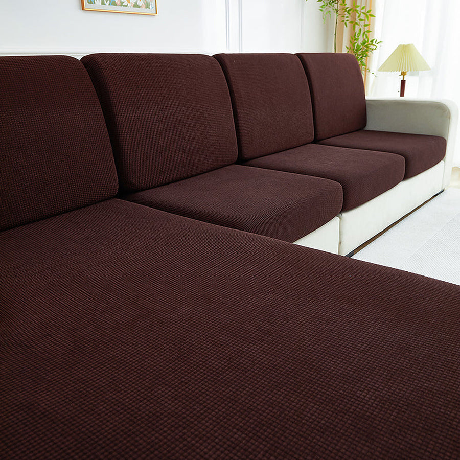 Sofa Cushion Cover – Plain Stretch Sectional – Espresso