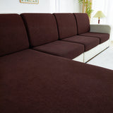 Sofa Cushion Cover – Plain Stretch Sectional – Espresso