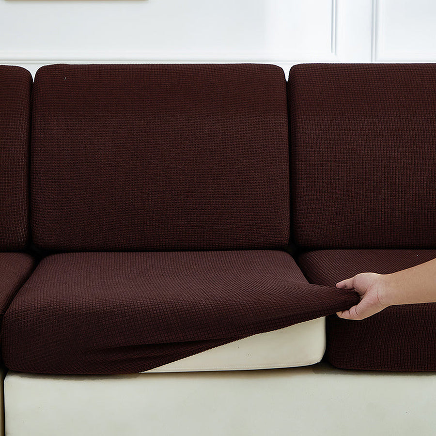Sofa Cushion Cover – Plain Stretch Sectional – Espresso