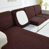 Sofa Cushion Cover – Plain Stretch Sectional – Espresso