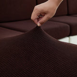 Sofa Cushion Cover – Plain Stretch Sectional – Espresso