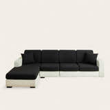 Sofa Cushion Cover – Plain Stretch Sectional – Ink Black
