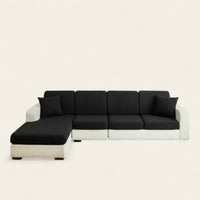 Sofa Cushion Cover – Plain Stretch Sectional – Ink Black