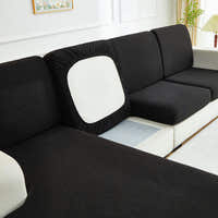 Sofa Cushion Cover – Plain Stretch Sectional – Ink Black