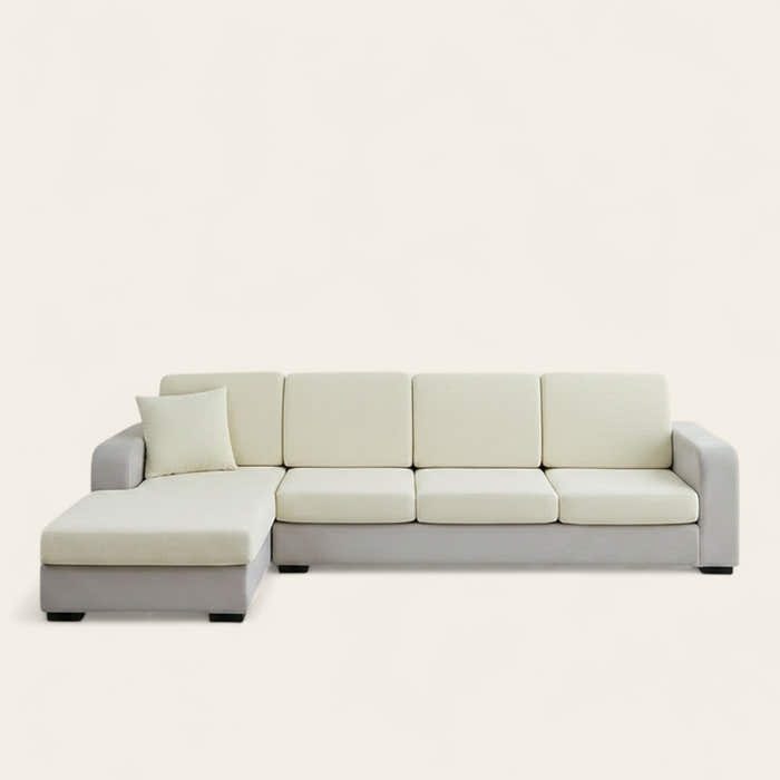 Sofa Cushion Cover – Plain Stretch Sectional – Ivory Cream