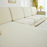 Sofa Cushion Cover – Plain Stretch Sectional – Ivory Cream
