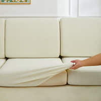 Sofa Cushion Cover – Plain Stretch Sectional – Ivory Cream