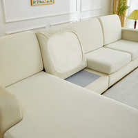 Sofa Cushion Cover – Plain Stretch Sectional – Ivory Cream