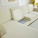 Sofa Cushion Cover – Plain Stretch Sectional – Ivory Cream