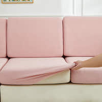 Sofa Cushion Cover – Plain Stretch Sectional – Soft Blush